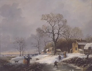 Niederländische Winterszene