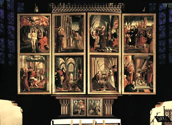 St. Wolfgang Altar, geschlossene Innenseiten. 8 Szenen