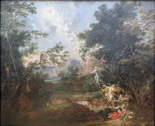 Landschaft mit dem Traum von Jakob