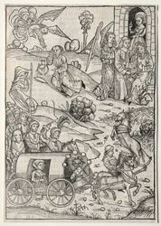Der Schatzbehalter: Die Rückkehr von Tobias zu Tobit, Die Ankunft von Tobias Frau..., 1491