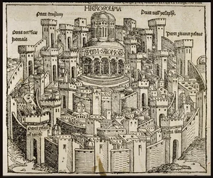 Jerusalem aus der Schedelschen Weltchronik, um 1493