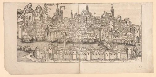 Nürnberger Chronik: Topographische Ansicht von Basel, Schweiz