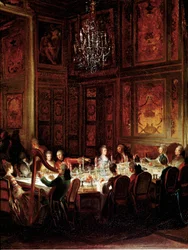 Abendessen von Prinz Louis François de Conti, Palast des Tempels (Detail)