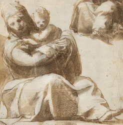 Sitzende Madonna mit Kind