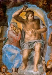 Detail des Jüngsten Gerichts: Christus richtet