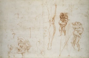 Herkules und Antäus und andere Studien, um 1525-28