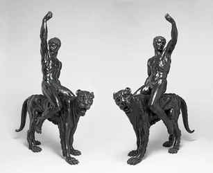 Nackte Bacchantinnen reiten auf Panthern, ca. 1506-08