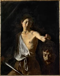 David mit dem Kopf von Goliath