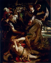 Die Bekehrung des heiligen Paulus, 1594-1596. Maße: 237 x 189 cm. Sammlung Odescalchi Balbi, Rom