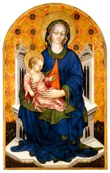 Die Madonna und das Kind auf dem Thron