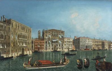 Der Canal Grande mit Palazzo Foscari und Palazzo Balbi