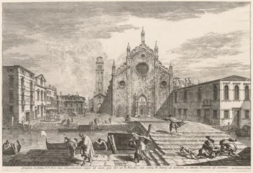 Ansichten von Venedig: Campo dei Frari, 1741