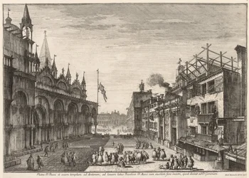 Ansichten von Venedig: Piazzetta S. Basso, 1741