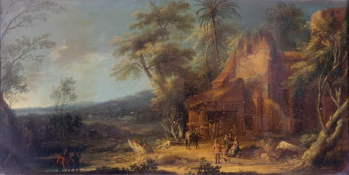 Landschaft mit Ruine
