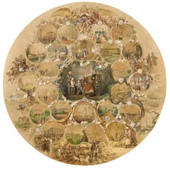 Montage zur Feier des Silberhochzeitsjubiläums von Kaiser Alexander II.