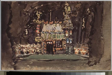 Bühnenbildentwurf für die Oper "Hänsel und Gretel" von Engelbert Humperdinck