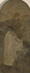 Minerva, rechter Flügel des Paris-Urteils-Triptychons