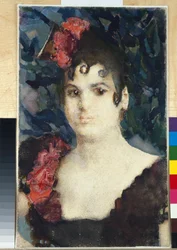 Porträt von Tatyana Lyubatovich als Carmen in der Oper von Georges Bizet