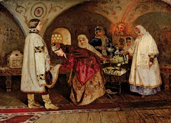 Zar Alexei Michailowitsch (1629-76) trifft seine Braut, Maria Miloslavsky, 1887