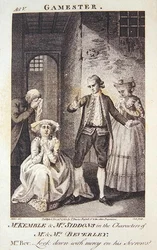 Mr Kemble und Mrs Siddons in den Rollen von Mr und Mrs Beverley, Frontispiz zu 