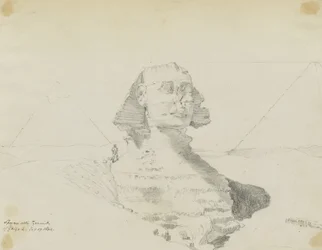 Sphinx mit Pyramiden von Gizeh, Ägypten