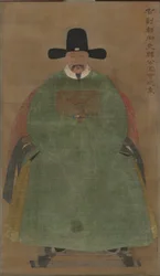 Han Yige, ca. 1368-1644 (Hängerolle, Farbe auf Seide)