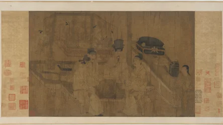 Der Doppelschirm: Kaiser Li Jing beobachtet seine Brüder beim Weiqi-Spiel