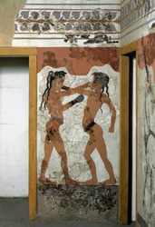 Minoische Kunst: Kampf zwischen zwei Boxern