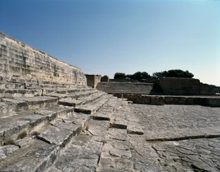 Ansicht der Ruinen von Phaistos, 2700-1200 v. Chr.