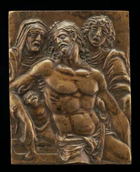 Christus im Grab, unterstützt von der Jungfrau, dem Heiligen Johannes und einem Engel, 1508-1513