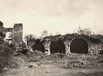 „Ein Imperium aufbauen“ im faschistischen Zeitalter: der Löwengraben im Schloss von König Fasiladas in Gondar, Äthiopien, 09/05/1936