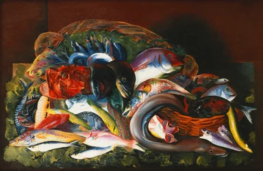 Großes Stillleben mit Fischen