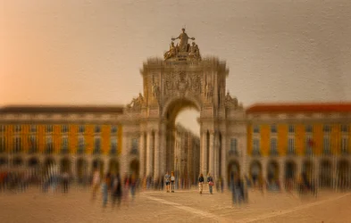 Goldene Stunde Lissabon Bogen