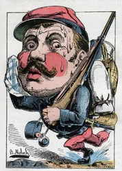 Allegorie eines Reservisten im 19. Jahrhundert