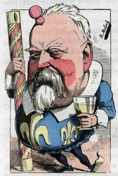 Karikatur von Viscount de Lorgeril (Hippolyte Louis), französischer Politiker