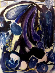 Tiefblaue Abstraktion