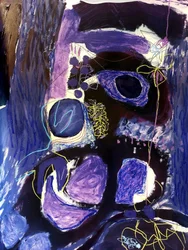 Tief Indigo Ausdruck