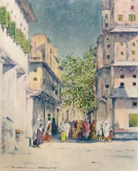 Durch die Straßen von Delhi, 1905