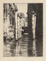 Ein enger Kanal, Venedig