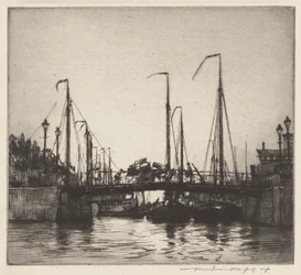 Brücke, Rotterdam (Chioggia: Fischerboote)