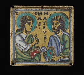 Plakette, die St. Thomas und St. Matthäus darstellt, um 1160