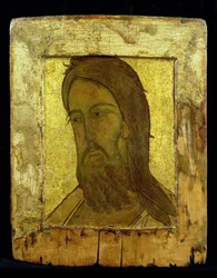 Ikone des Heiligen Johannes des Täufers, um 1500 (Goldblatt und Tempera auf Holztafel)