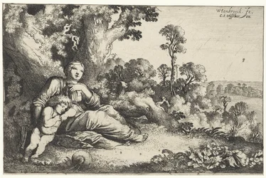 Hagar und Ismael in der Wüste