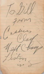 Autogramm von Cassius Clay, 1963