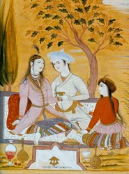 Liebespaar und ein Diener, 1696