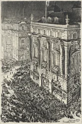 Piccadilly Circus, Vorabend der Krönung Georgs VI.