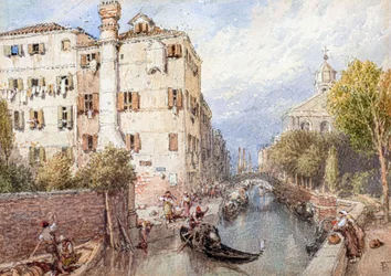 Ein Seitenkanal in Venedig