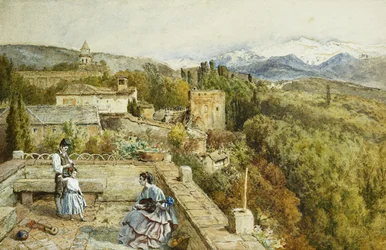 Die Sierra Nevada von der Alhambra aus