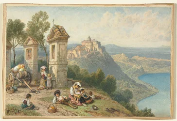 Blick auf Castel Gandolfo, ca. 1870er Jahre