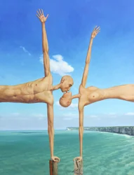 Surreales Küssendes Paar